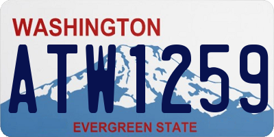 WA license plate ATW1259