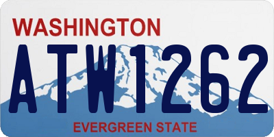 WA license plate ATW1262
