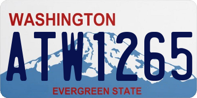 WA license plate ATW1265