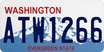 WA license plate ATW1266