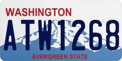 WA license plate ATW1268