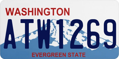 WA license plate ATW1269