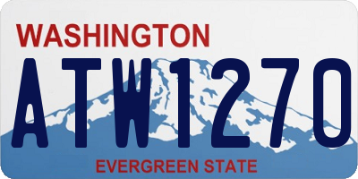 WA license plate ATW1270