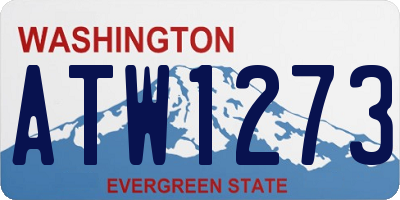 WA license plate ATW1273