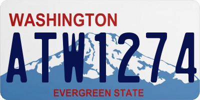 WA license plate ATW1274