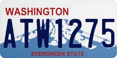 WA license plate ATW1275