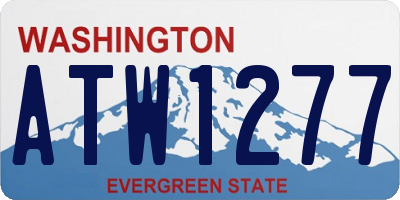 WA license plate ATW1277