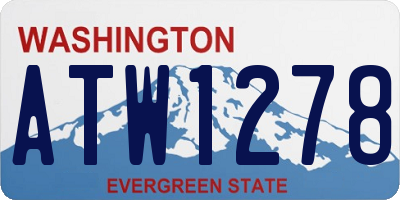 WA license plate ATW1278