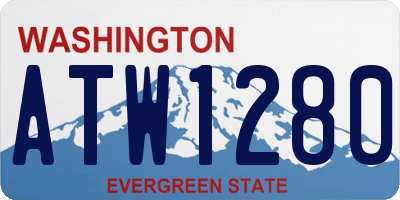 WA license plate ATW1280