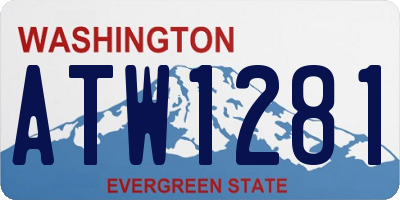 WA license plate ATW1281
