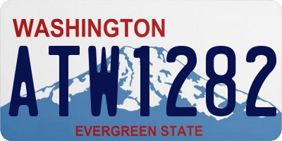 WA license plate ATW1282
