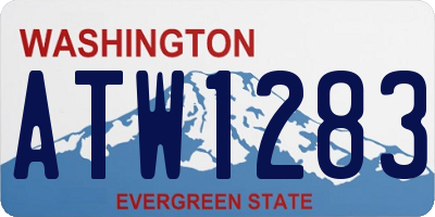 WA license plate ATW1283
