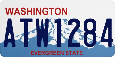 WA license plate ATW1284