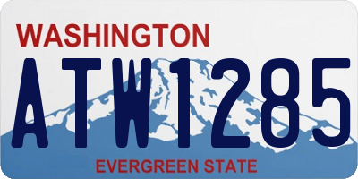 WA license plate ATW1285