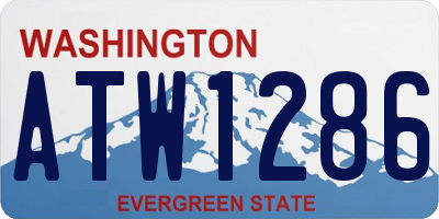 WA license plate ATW1286
