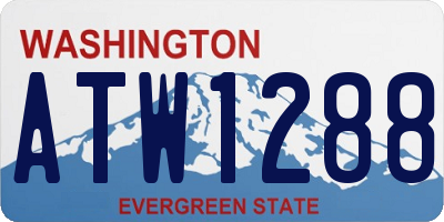 WA license plate ATW1288