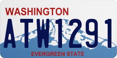 WA license plate ATW1291