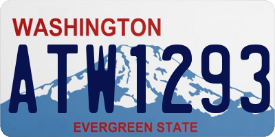 WA license plate ATW1293