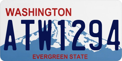WA license plate ATW1294