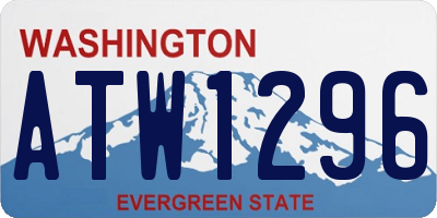 WA license plate ATW1296