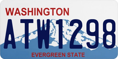WA license plate ATW1298