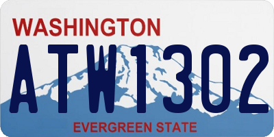 WA license plate ATW1302