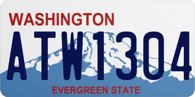 WA license plate ATW1304
