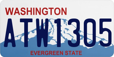 WA license plate ATW1305