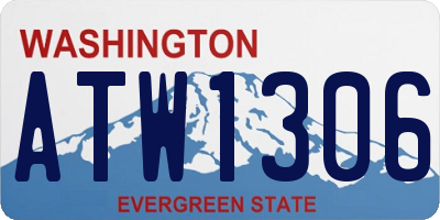 WA license plate ATW1306