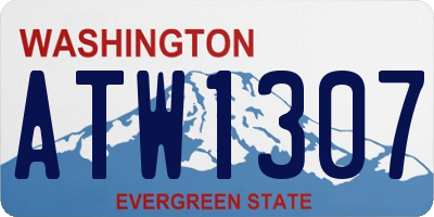 WA license plate ATW1307