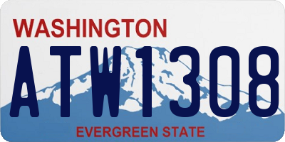 WA license plate ATW1308