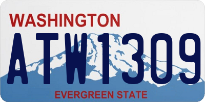 WA license plate ATW1309