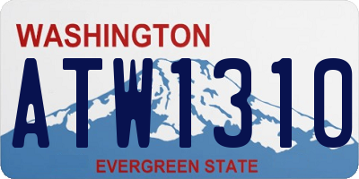 WA license plate ATW1310