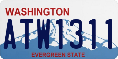 WA license plate ATW1311