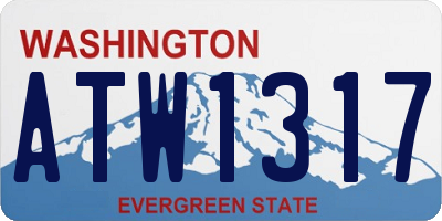 WA license plate ATW1317