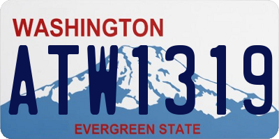 WA license plate ATW1319