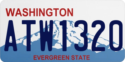 WA license plate ATW1320
