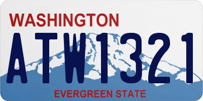 WA license plate ATW1321