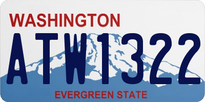WA license plate ATW1322