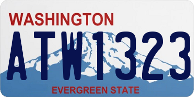WA license plate ATW1323