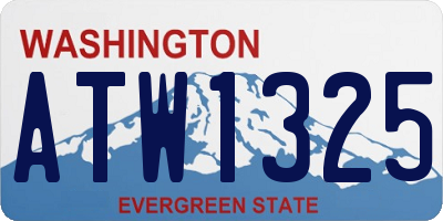WA license plate ATW1325