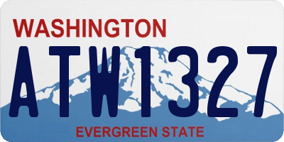 WA license plate ATW1327
