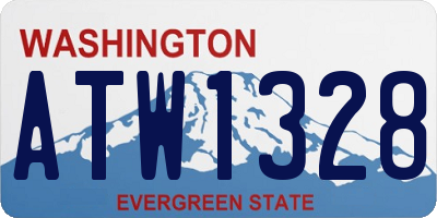 WA license plate ATW1328