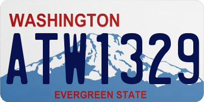 WA license plate ATW1329