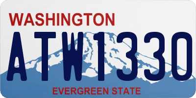 WA license plate ATW1330