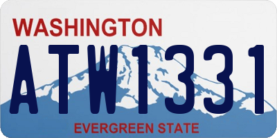 WA license plate ATW1331