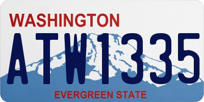 WA license plate ATW1335