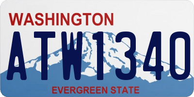 WA license plate ATW1340