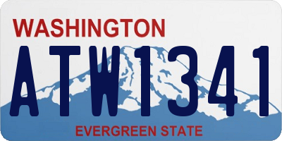 WA license plate ATW1341
