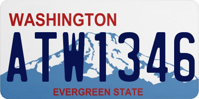 WA license plate ATW1346